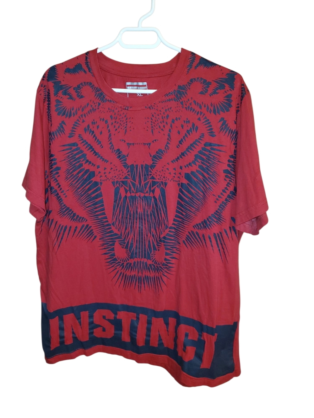 Sean John Red Graphic Tee with White Label Print Size Xl